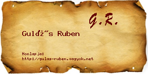 Gulás Ruben névjegykártya